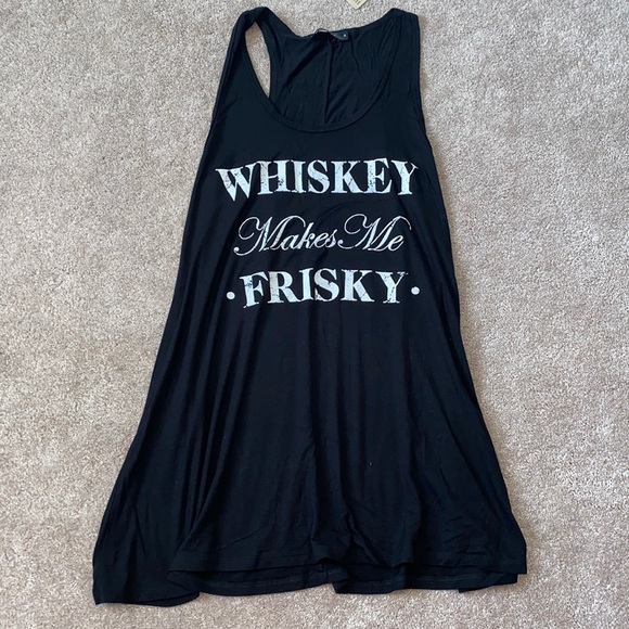 Tops - Whiskey Makes Me Frisky Shirt/Coverup